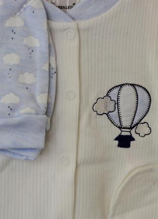 Костюмчик(набор) для мальчика (малышка) 0-3 месяца (детская одежда туречки)2 фото