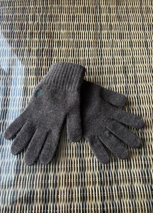 Шерстяные перчатки polo ralph lauren оригинальные коричневые2 фото