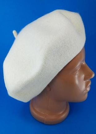 Берет женский шерстяной фетровый французский берет женские шапки береты молочный