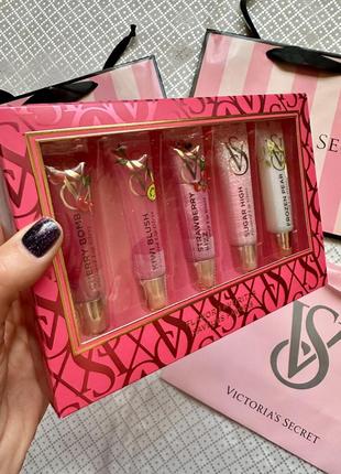 Набор блесков victoria’s secret flavor favorites lip gloss set4 фото