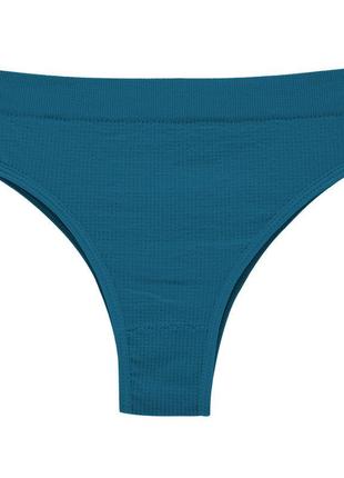Жіночі безшовні трусики lesko a02# туркус l бразиліани в рубчик