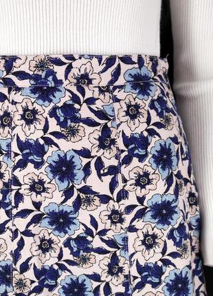 Брендовая хлопковая юбка "h&m" в цветочный принт. размер eur42.4 фото