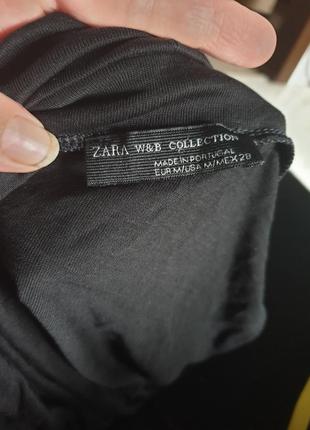 Красивая черная футболка с драпировкой екоткань zara sale7 фото