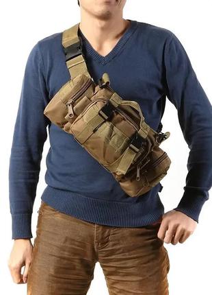 Армейская фляга с чехлом пиксель + подарок сумка поясная подсумок фанни пак molle лучшая цена4 фото