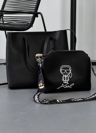 Женская сумка karl lagerfeld the tote bag double