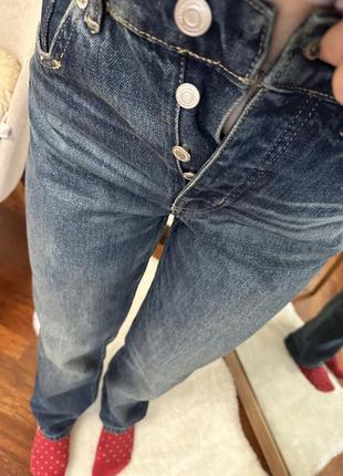 Джинси zara zw straight-leg mid-rise cropped jeans3 фото