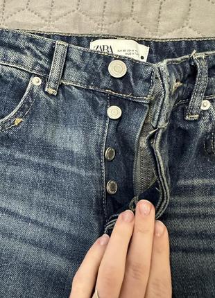 Джинси zara zw straight-leg mid-rise cropped jeans4 фото