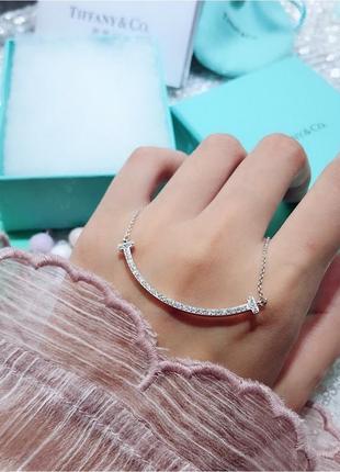 Серебряное ожерелье medium smile pendant tiffany co