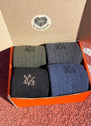 Набір теплих чоловічих шкарпеток на 8 пар 41-45 р. на зиму гарної якості, високі та трикотажні, оригінальні10 фото