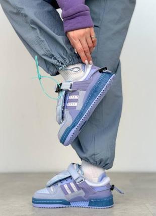 Кросівки adidas forum low x bad bunny light blue2 фото