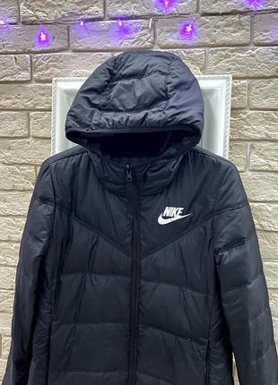 Двух сторонний пуховик пальто nike черная белая куртка4 фото