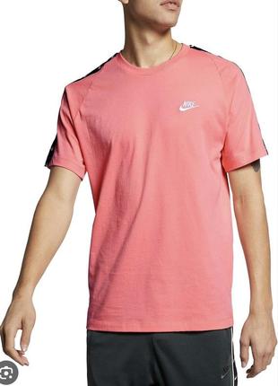 Футболка nike m nsw tee hbr swoosh 2 с лампасами р.s