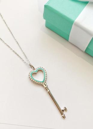 Срібне намисто heart tag pendant tiffany co1 фото