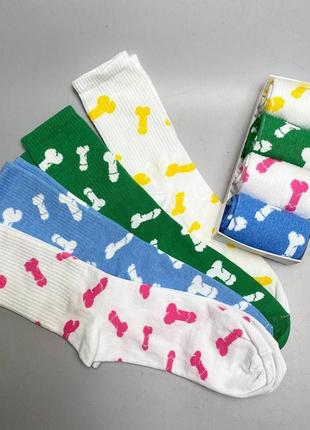 Качественный подарочный набор мужских носков 40-45 р на 4 пары трикотажные и оригинальные, лучшие и красивые2 фото