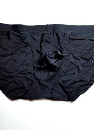 Безшовні чоловічі трусики чорні в обліпку шовк армані труси хіпстери в обтяжку6 фото