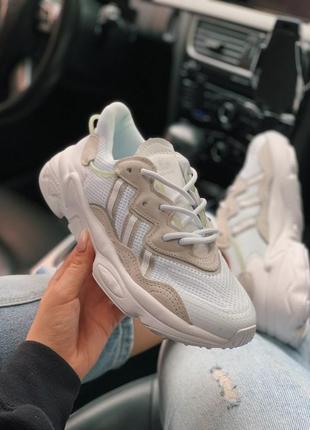 Adidas ozweego white  / женские кроссовки адидас озвего / рефлектив5 фото