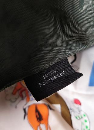 Милая маленькая винтажная тканевая сумка шоппер с кошельком carlo, жатка, болотный хаки5 фото