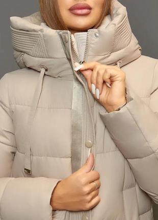 Жіноча зимова куртка світла довга жіноча зимова куртка8 фото