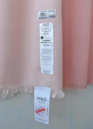 Ніжний шарф, палантин marks & spencer, вовна, модал4 фото