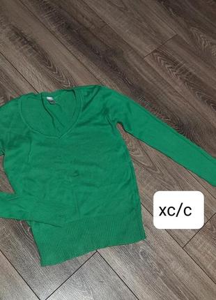 Зеленый пуловер/свитер terranova размер с2 фото
