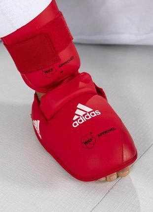 Защита голени и стопы wkf | красный | adidas 661.352 фото