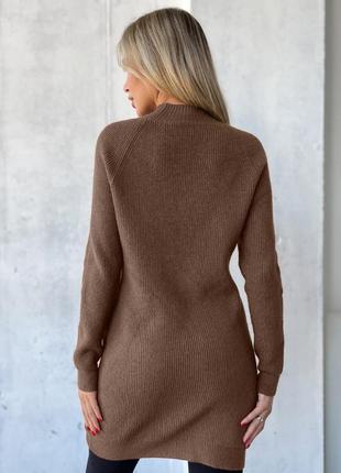 Темно-бежевий кашеміровий светр-туніка3 фото