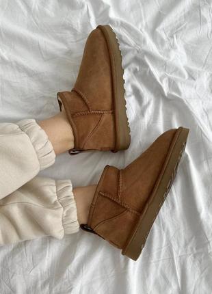 Женские угги ugg classic ultra mini caramel ультра мини