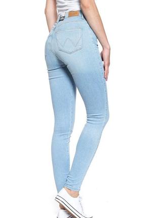 Wrangler jeans high rise skinny - jeans chiaro - w27hus28a5 фото
