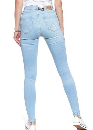 Wrangler jeans high rise skinny - jeans chiaro - w27hus28a6 фото