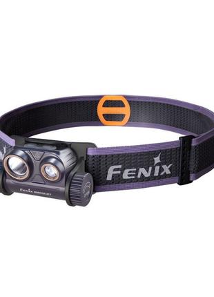 Ліхтар налобний для бігу fenix hm65r-dt, фіолетовий2 фото