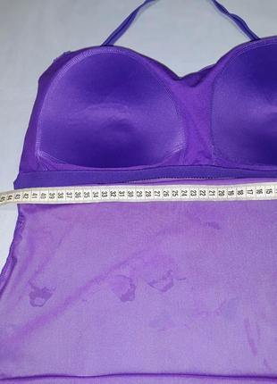 Купальник сдельный  с утяжкой размер 54 / 20 сплошной фиолетовый6 фото