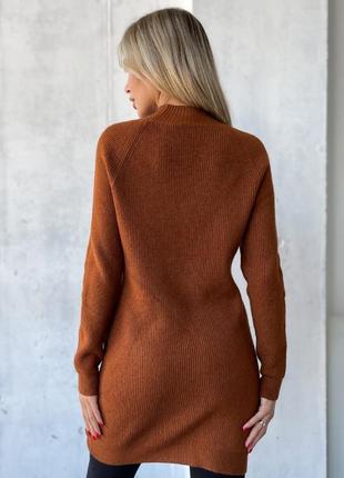 Коричневий кашеміровий светр-туніка3 фото