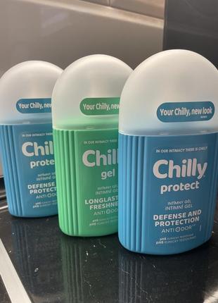 Chilly intima protect гель для інтимної гігієни з дозатором