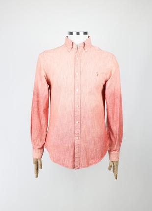 Polo ralph lauren мужская хлопковая рубашка