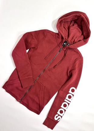 Кофтинка жіноча adidas/ спортивна кофта adidas бордова1 фото