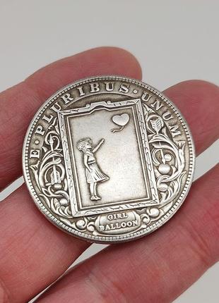 Монета сувенірна "відпустити кохання" (колір - античне срібло) арт.  04471