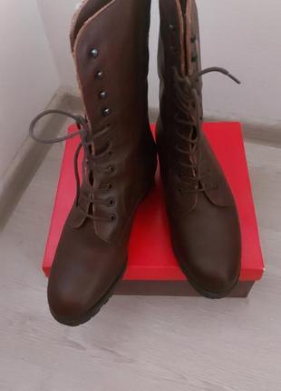Зимние высокие,кожаные ботинки , bombella.италия,размер 391 фото