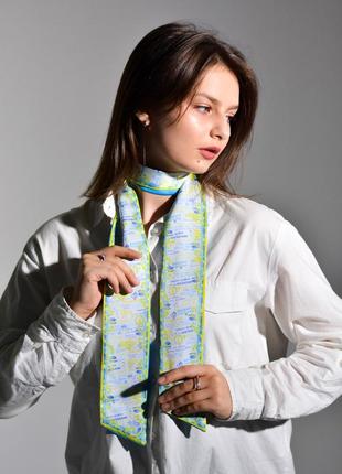Стрічка твіллі + гумка, шарфик-краватка, шарф-стрічка my scarf