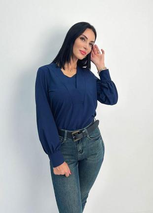Жіноча блуза з довгим рукавом +великі розміри2 фото