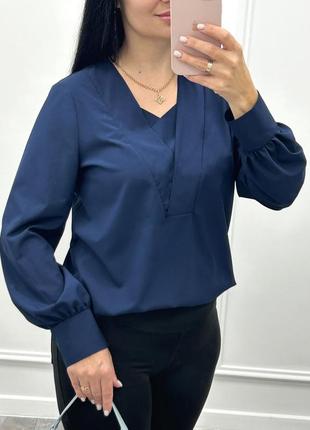 Жіноча блуза з довгим рукавом +великі розміри4 фото