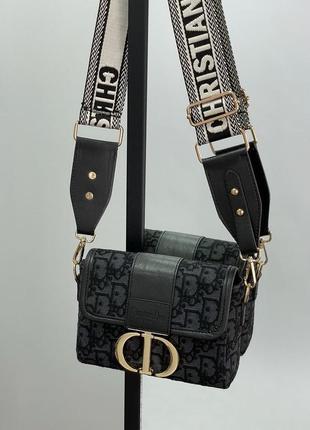 Сумка christian dior 30 montaigne bag black textile