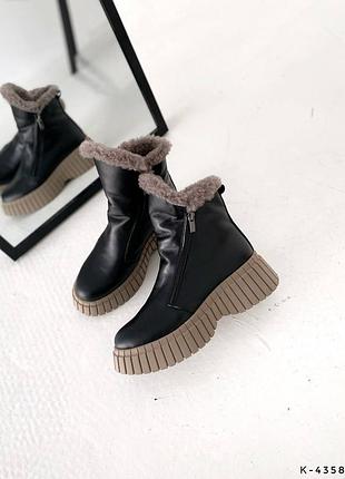 Ботинки из натуральной кожи и замши женские9 фото
