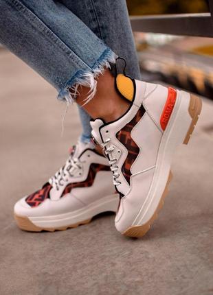Стильные женские кроссовки fendi в белом цвет (36-40)