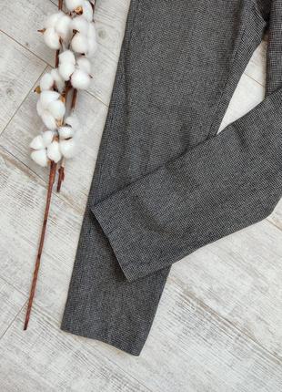 Зауженные теплые шерстяные брюки в гусиную лапку vigano италия4 фото