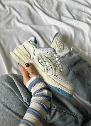 Кроссовки asics ex89 white blue1 фото