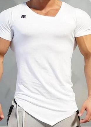 Футболка мужская спортивная "body engineers" белая