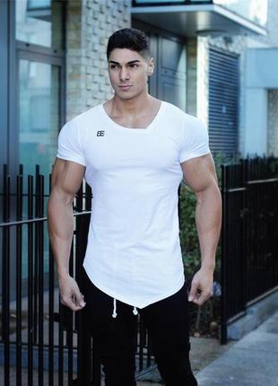 Футболка мужская спортивная "body engineers" белая
