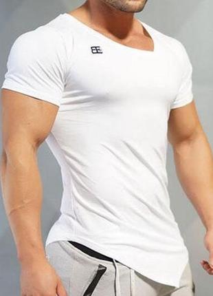 Футболка мужская спортивная "body engineers" белая