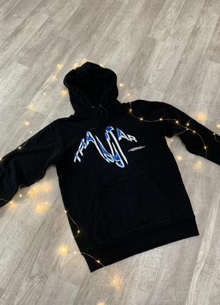 Trapstar distortion hoodie - black/teal