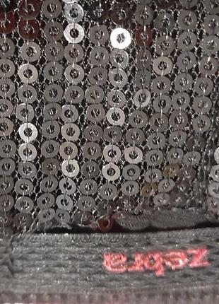 Коктейльне стрейчеве плаття на бретелях  із паєтками   zebra  р. 447 фото